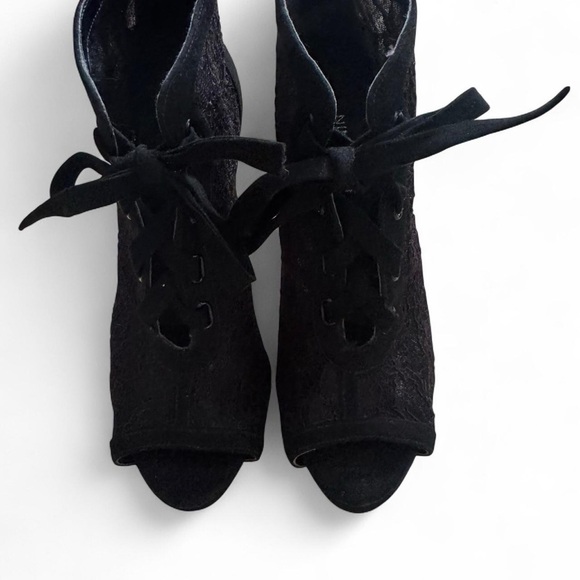 Nine West Black Lace-Up Heels - Picture 2 of 4